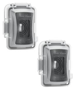 lot 4264 image: Bates Choice Weatherproof Electrical Outlet Cover, 2 Pack, 1-Gang, Outdoor Outlet Cover, Weatherproof, Outlet Cover Box