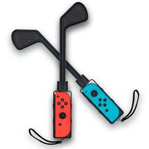 lot 4270 image: Golf Culb for Nintendo Switch Joy-Con Controller, Sports Game Accessories for Mario Golf-Super Rush��2 Pack�� (Black, Nintendo Switch 1)