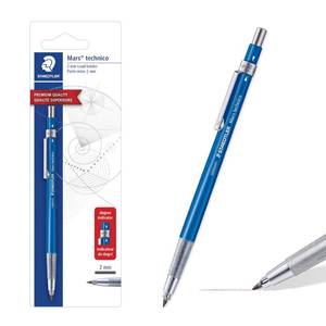 lot 4277 image: STAEDTLER Mars Tehnical Mechanical Pencil, 2mm (#2) Lead Holder with Built-in Sharpener - Drawing & Sketching Pencil with Metal Clip & Push-Button Lead Advance