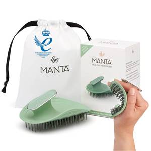 lot 8350 image: Manta Original Anti-Breakage Hairbrush �� Gentle Detangling Brush for Wet & Dry Hair, Flexible Hairbrush for All Types, Healthy Hair Care for Women & Men, Serene Green