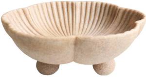 lot 11575 image: ARTRHYT Large Decorative Bowl decor, Scalloped Pedestal Bowls for Modern Home Decor,Ruffle Decor,Stylish Key Bowl for Entry Table,Decorative Fruit Bowl for Kitchen Counter, Artificial Stone Beige