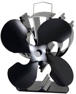 lot 11596 image: VODA Wood Stove Fan Heat Powered Fireplace Fan No Electric, Heat Activated Thermal Fan for Wood Burning StoveLog Burner, Fireplace Accessories