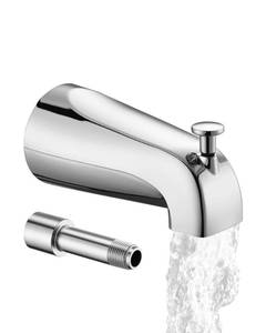 lot 11608 image: All Metal Bathtub Spout with Diverter, 5.3 Inch Tub Spout, Fits 12 Copper Slip-On and 12 or 34 IPS Threaded Pipes, Easy Lift to Switch, Leak-Free, Easy DIY Installation, Chrome