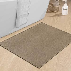 lot 11647 image: chakme Bathroom Rugs Mat 36x25, Ultra Thin Non Slip Bath Mat Large Quick Dry Absorbent Bath Mat for Bathroom Floor, (Dark Beige, 36x25)