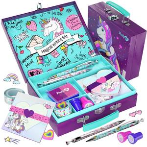 lot 12127 image: Pretty Me Unicorn Stationery Set for Kids - Birthday Gifts for Girls Ages 6, 7, 8, 9, 10 to 12 Year Old Age - Stationary Letter Writing Art Kit - Best Girl Birthday Gift - Preteen Craft Toys, Presents
