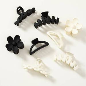 lot 12147 image: 8PCS Hair Clips for Women, Flower Claw Clips for Thick Hair, Non-Slip Hair Accessories with Multi-Styles, Neutral Colors Hair Claw Clips and Variety Pack, Ideal for Girls
