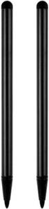 lot 12168 image: 2pcs Black Stylus Pens for Universal Touch Screen Devices - Compatible with iPad, Samsung Galaxy, Smartphones