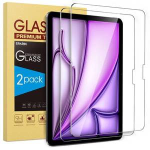 lot 12244 image: SPARIN Screen Protector for iPad Air 13 Inch M4 2026 & M3 2025 & M2 2024 (8th7th6th Generation) & iPad Pro 13 Inch M5M4 (8th7th Gen), Case Friendly, 2 Pack Tempered Glass, Support Apple Pencil