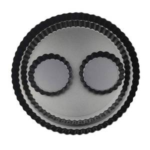 lot 13648 image: Yamteck 11 & 9 Inch Round Tart Pans with 2Pcs 4 Mini Pans. Removable Bottom, Non-Stick Coating, Rugged Carbon Steel for Tart Quiche Pie Making. Gift for Christmas Thanksgiving Party Festival Family