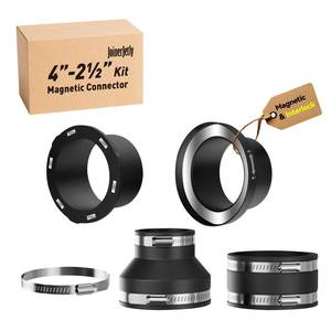 lot 13684 image: Joinerjetly 4 to 2-12 Inch Magnetic Dust Collection Fittings with Interlock, Starter Kit for Dust Collector and Shop Vacuums, Quickly Connect Hose to Machine Port, 1 Pack
