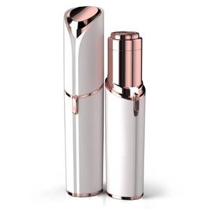 lot 14240 image: Facial Hair Remover for Women - as Seen on TV Painless Face Shaver - Electric Hair Removal Device for Face Lips Peach Fuzz with Light (White)