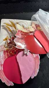 lot 14247 image: Pink Angel Wing Paper Ornaments