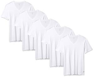 lot 14268 image: Nautica Mens 5 Pack Cotton V-Neck T-Shirts