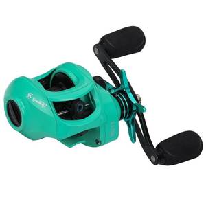 lot 14337 image: Sougayilang Baitcasting Fishing Reel with 9  1 Anti-Reverse Ball Bearings, 8.11 High-Speed Gear Ratio Casting Reel-Turquoisee-Right