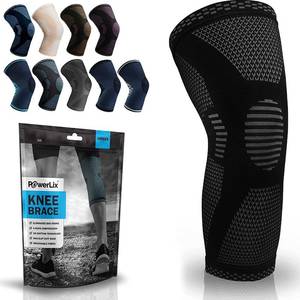 lot 14345 image: POWERLIX Leg Sleeve - Best Knee Brace for Leg Pain for Men & Women Knee Support for Running, Basketball, Volleyball, Weightlifting, Gym, Workout, Sports Please Check Sizing Chart
