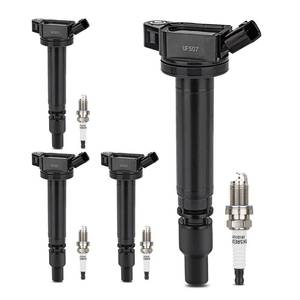 lot 14383 image: UF507 Ignition Coil & 4503 Double Iridium Spark Plug For 2011-2019 TOYOTA Camry Highlander RAV4 Sienna Venza TundraLexus ES300h NX300hScion TC 2.5L L4 Replaces#UF487