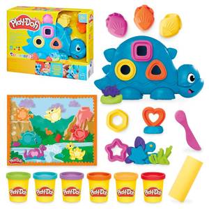 lot 15525 image: Play-Doh Shapes & Colors Dino Starter Set, Tactile Sensory Play Dinosaur Toys for Kids, 11 Accessories, Back to School Gifts, Ages 2
