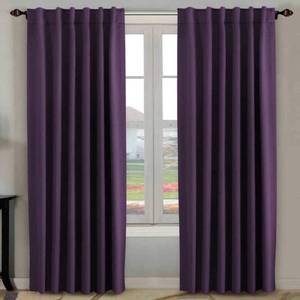 lot 15542 image: H.VERSAILTEX Blackout Curtains Thermal Insulated Window Treatment Panels Room Darkening Blackout Drapes for Living Room Back TabRod Pocket Bedroom Draperies, 52 x 96 Inch, Plum Purple, 2 Panels