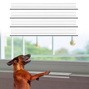 lot 15544 image: Geetery 4 Pcs Window Sill Protector from Dogs Transparent Window Sill Cover Dog Windowsill Guard for Pet Cat Scratching Chewing Clawing 59 x 3.25