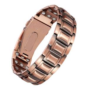 lot 16071 image: Jecanori 3X Strength Copper Bracelets for Men, Magnetic Bracelets for Men with 3800 Gauss Magnets, Premium Fold-Over Clasp