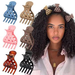 lot 16143 image: Root Lifting Hair Clips for Volume - Set of 6 Volumizing Claw Clamps for Curly Hair No Crease Voluminous Roots and Bouncy Curls