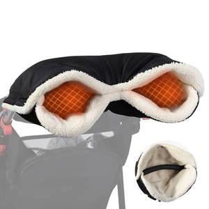 lot 16145 image: Orzbow Winter Stroller Gloves, Waterproof Mittens for Cold Weather With Berber Fleece, Universal Anti-freeze Hand Muffs, Easily Attaches to Stroller, for Parents and Caregivers, Cozy & Warm, Black