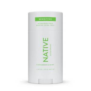 lot 16150 image: Native Sensitive Deodorant Contains Naturally Derived Ingredients, 72 Hour Odor Control  Deodorant for Women & Men, Aluminum Free with Baking Soda, Coconut Oil and Shea Butter, Cucumber & Mint