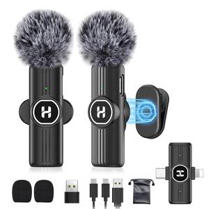 lot 16160 image: HEHOTTC Mini Wireless Lavalier Microphone for iPhone, iPad, Android Phone - Noise Reduction Lapel USB C Bluetooth Mic for Recording, Clip on Omni Lav Mic for Video Recording, Tiktok, YouTube, Vlog
