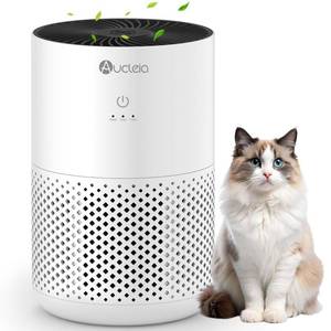 lot 19276 image: Aucleia Air Purifiers for Bedroom Home with H13 True HEPA Filter, 20dB Quiet Air Cleaner for Pets Hair Dander Odor, Smoke Dust Pollen, Aromatherapy Function, White