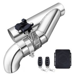 lot 19284 image: 3 Inch Electric Exhaust Cutout with Elbow Valved Muffler Valvetronic Exhaust Valve Kit
