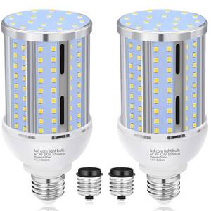 lot 19292 image: 50W LED Corn Light Bulb(2 Pack),(490 Watt Equivalent) Fanless E26E39 MediumLarge Mogul Base LED Cob Lamp 5000K Daylight 6,200LM for Outdoor Indoor Garage Warehouse Factory Workshop Street Backyard