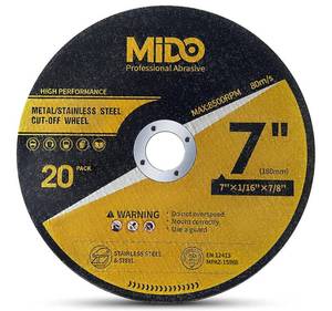 lot 19305 image: MIDO PROFESSIONAL ABRASIVE 20 Pack Cut Off Wheels 7 Inch Cutting Wheel 7��x116��x78�� Metal&Stainless Steel Cutting Disc Fit for Angle Grinder