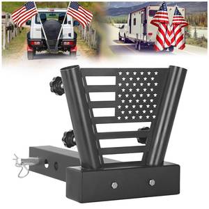 lot 19313 image: Heavy Duty Hitch Flag Pole Holder,Trailer Hitch Flag Pole Holder, Universal Flag Holder for Truck,Car, SUV, Pickup, Camper & Trailer,Compatible with 2 Trailer Receiver