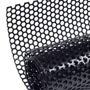 lot 19343 image: AggAuto Universal 40x13 Car Grill Mesh - Aluminum Alloy Automotive Grille Insert Bumper Honeycomb Hole 8mm Spacing 3mm, One of the Most Multifunctional Shape Grids 100x33cm Black