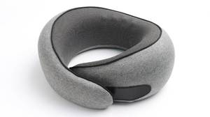lot 19344 image: Purroch Advanced Memory Foam Neck Travel Pillow, Neck Pillow Airplane with Eye Mask & Ear Plugs, Designed for The Comfort of Travel & Office, Travel Pillow for Plane, Car, Home, Work�� Grey