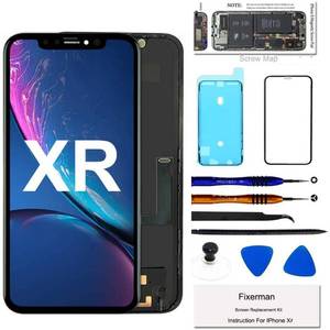 lot 20195 image: Fixerman for iPhone XR Screen Replacement 6.1 inch,LCD Display Touch Screen Digitizer Assembly with Repair Tools, Compatible with Model A1984, A2105, A2106, A2108