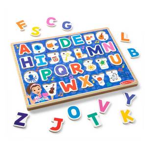 lot 20199 image: Melissa & Doug� Ms. Rachel�� Wooden Phonics Alphabet Sound Puzzle with Light-Activated Sound Effects, 26-Piece Toddler Toys for Boys and Girls Ages 2 Years - FSC Certified