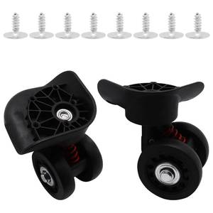 lot 20208 image: ZHMEINA Luggage Wheels Replacement Kit, Suitcase Wheels Replacement with Screws, 360° Rotation Spinner Wheel, Mute Double Row Swivel Wheel for Luggage Suitcase Trolley (Black, 2PCS)