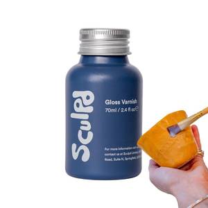 lot 20210 image: Sculpd 70 ml Air Dry Clay Glaze - Gloss, Scratch Resistant and Waterproof Pottery Glaze, Gloss Varnish for Air Dry Clay