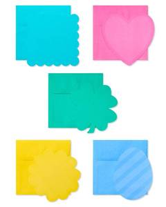 lot 20222 image: American Greetings Bulk Blank Note Cards with Envelopes, Spring Shapes & Colors (aprox. 100-Count)