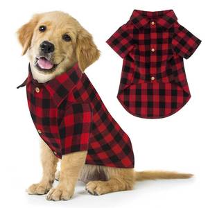 lot 20252 image: Plaid Dog Shirt Red Buffalo Dog Outfit Soft Casual Pet Clothes for Small Medium Large Dogs Puppy Cats Halloween Thanksgiving Christmas Costumes(XL)