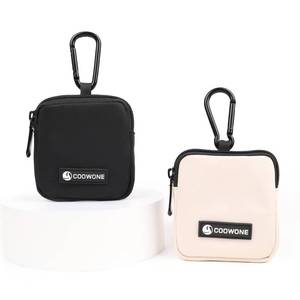 lot 20295 image: Dog Treat Pouch 2 PCS, Waterproof Small Dog Treat Bag for Leash, Hands Free Dog Walking Bag with Carabiner, Dog Poop Bag Holder for Pet Puppy Travel or Outdoor Use, Zipper Closure to Avoid Spilling