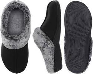 lot 8370 image: Coquette Slippers - BlackGrey Little Kid EU25