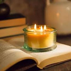 lot 8400 image: Beeswax Candle 3pk