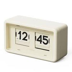 lot 12109 image: Mooas Newtro Flip Clock - Cream Color