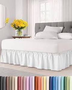 lot 14241 image: Wrap around bed skirt king size