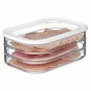 lot 19345 image: Deli Meat, Cheese, Fruit Food Plastic Container 3 tier
