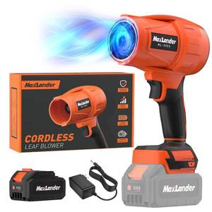 lot 3118 image: Leaf Blower Cordless, 21V Electric Handheld Leaf Blower with 3.0Ah Battery, 180000 RPM Battery Blowers with Adjustable Speed for Lawn Care, Patio Cleaning, Blowing Leaves and Dust
