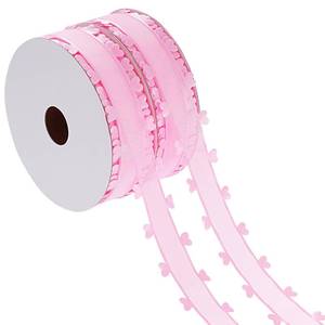 lot 4326 image: jiebor Pink Heart Ribbon Valentines Organza Ribbon 1 Inch X 40 Yard for Gift Wrapping Craft Mothers Day Wedding Party Decoration