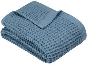 lot 4346 image: DEMMEX Organic Cotton Waffle Weave Turkish Bath Towel - Ultra Soft Lightweight Quick Dry, Oeko-Tex Certified, 100% Turkish Cotton (Blue, X Large (70x30))